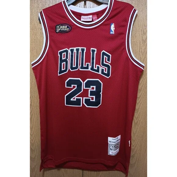 Michael Jordan (Mitchell/Ness)-(Bulls)-(Red)-(Jersey)-(New Condition)-(XL)-$100 - Picture 3 of 11